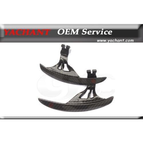 New Coming Red Symbol Dry Carbon Fiber Shifter Fit For 08-13 R35 GTR CBA DBA Lengthened Shift Paddle Twill Weave Glossy