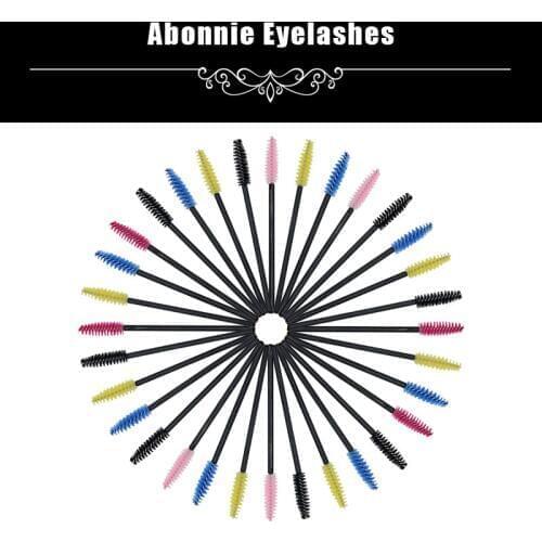 50PCS/pack Disposable Eyelash Brush Mascara Wands Applicator Wand Brushes Eyelash Comb Brushes Spoolers Makeup Tool