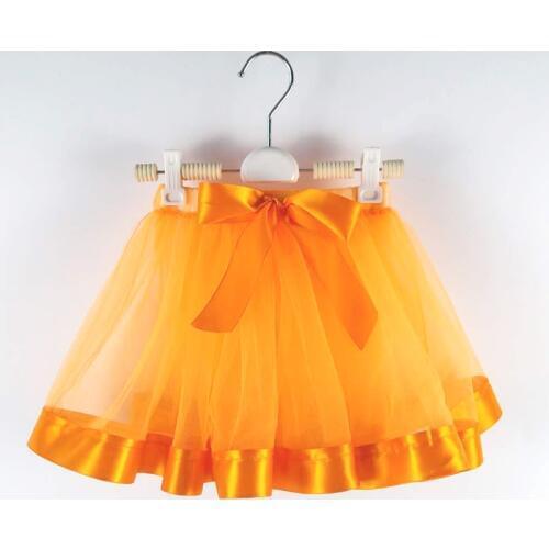 Orange Baby Girls Tutu Skirts Princess pettiskirt ballet dance tutu skirt Kids party miniskirt wedding Chlidren clothing Vestido