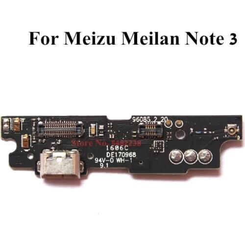 Original USB Charging Dock Port Flex cable For Meizu Meilan Note 3 Charger Board Plug Connector with Microphone Replacement part