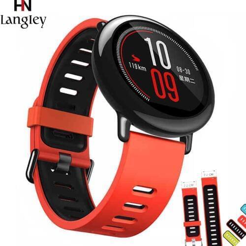 Silicone Watchband Straps For Amazfit pace For Samsung Gear S3 For EX18 G01 G02 GV68 Smart Watch Universal 22mm Watches Straps