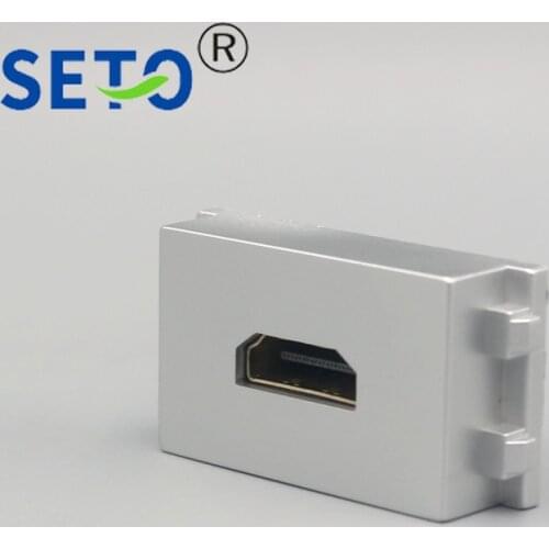SeTo 86 Type silvery color HDMI Module Connector Keystone For Wall Plate Socket