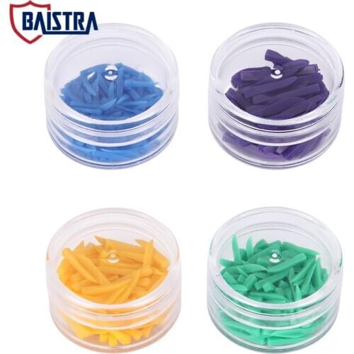 Dental Disposable Wedges Tooth Gap Wedge with Hole Non-Toxic Medical Grade Plastic Size Extra Small Medium Large