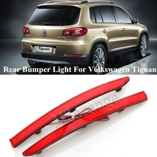 2Pcs/1set LED Rear Bumper Reflector Light For Volkswagen Tiguan 2009 2010 2011 2012 2013 2014 2015 Car Rear Stop Brake Lamp