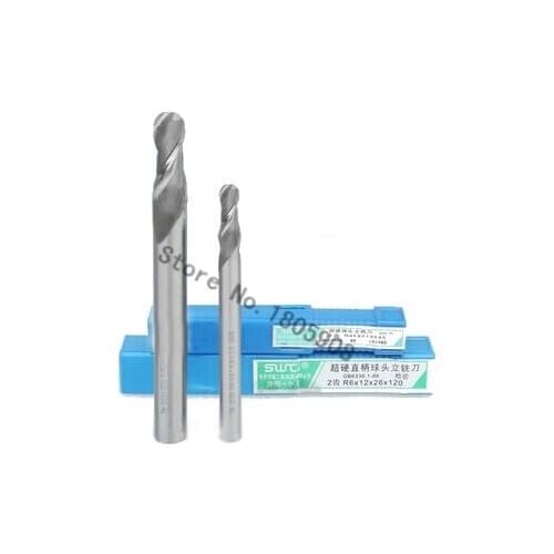 5PCS lengthening R3.5 high speed steel ball end milling cutter, straight shank white steel cutter, R alloy milling cutter