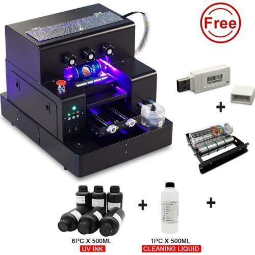 OYfame A4 UV Flatbed Printer For Epson L805 Printer Head For Phone Case Bottle Glass Acrylic LED A4 UV Printing Machine