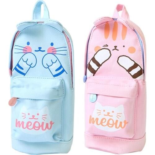 Funny Expression Schoolbag Pencil Bag Cartoon Pen Holder Storage Organizer Pouch for Pens Stationery Wallet E6785
