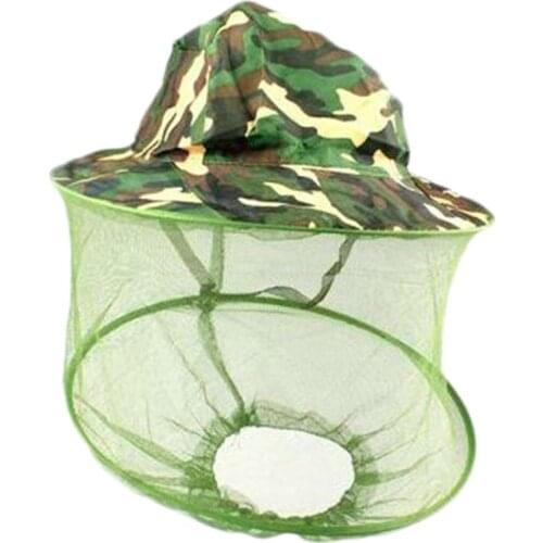 Bee Keeping Protective Bee Hat Anti Bee Two-Layer Head Top Camouflage Hat Yashmak Combo Bee Hat Bug Mesh Mask Beekeeping