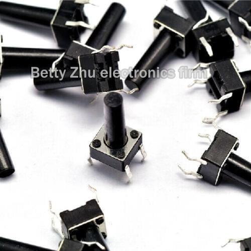 1000PCS/LOT 6 * 6 * 14MM 4 feet vertical tact switch micro / button switch