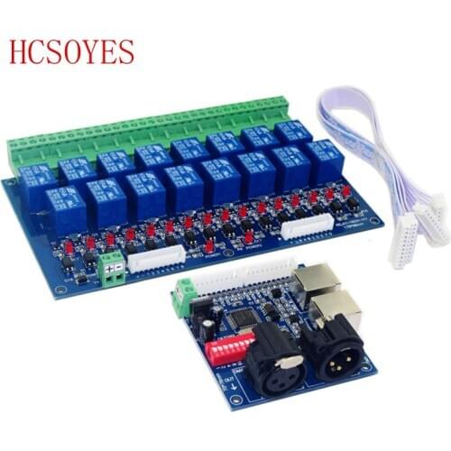 16CH Relay switch dmx512 Controller,relay output,DMX relay control,16way relay switch(max 10A),high voltage led lights