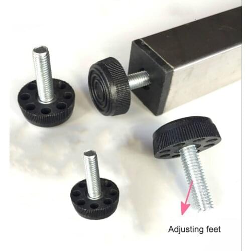 4Pcs Black Adjustable Feet Pad Screw Dia 30mm Chairs Furniture Leg Table Leveling Feet Pad Screw M8