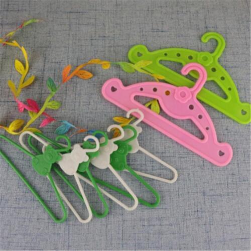5 Pcs/Lot Cute Pink Hangers Dress Clothes Accessories For Doll Pretend Play Baby Toys for Children best Birthday Gift