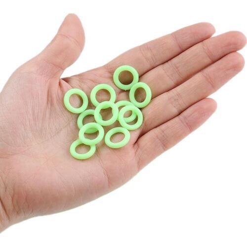 50 Pcs Green Camping Nail Night Vision Luminous Ring Round Multi-functional Tents Accessories