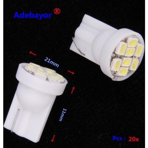 50 X Car Auto LED T10 194 W5W 8 led 1206 smd 3020 LED Wedge Light Bulb Lamp 8 SMD wholesale led car accessories Adebayor