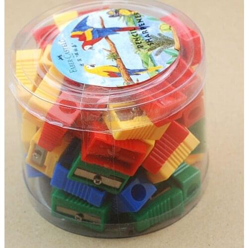 72 Pcs Faber Castell Plastic Cute Pencil Mini Sharpeners Standard Pencil Cutting Machine Student School Office Stationery