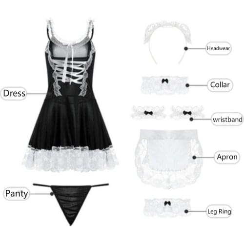 Anime Cosplay Maid Costumes Role Play Uniform Women Hot Erotic Lingerie Babydoll Dress Maid Outfits for Women 2020 Dropshipping