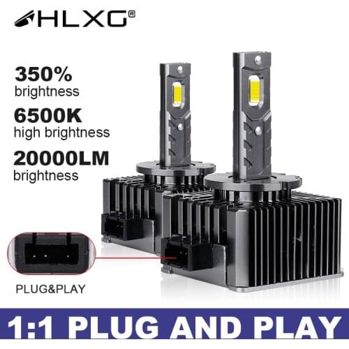 HLXG D3S LED D4S D2R D1S D1R D2S D5S D8S Car LED Headlight Auto Bulb 6000K White 90W Conversion Kit 20000LM LED Lamp Replace HID