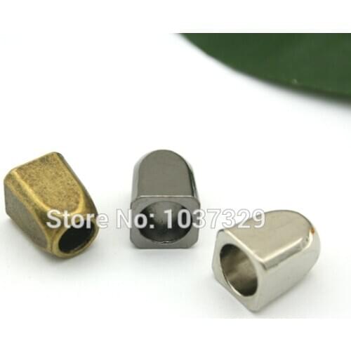 Free shipping metal zinc alloy bell stoppers square cord ends lock BELL-008