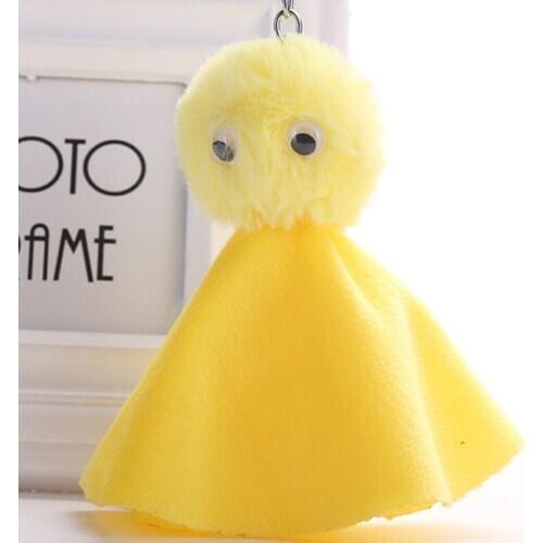 Lovely baby fur ball key chain pendant sunny baby fur ball Keychain fur imitation clothing