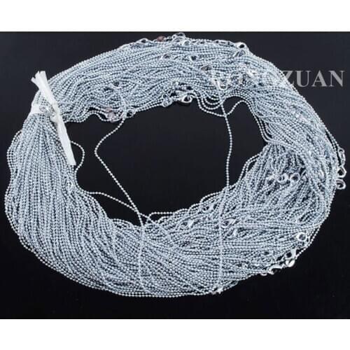 50pcs/lot Wholesale Chains 1mm Cord Necklace 45cm Chain Lobster Clasp DIY Women Man Jewelry Accessories TH3055