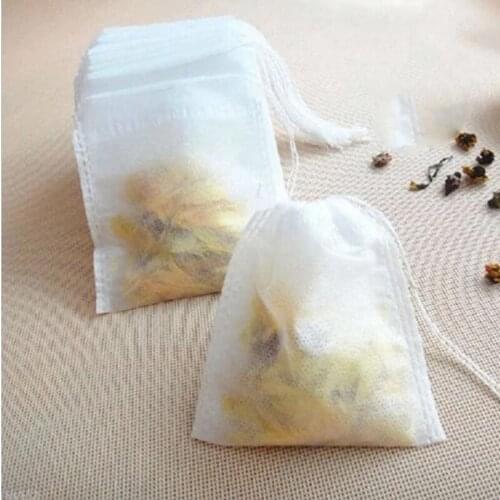 Nonwoven Tea Bags 100Pcs/Lot Empty Scented Drawstring Pouch Bag 5.5*7CM Seal Filter Cook Herb Spice Loose Coffee Pouches Tools