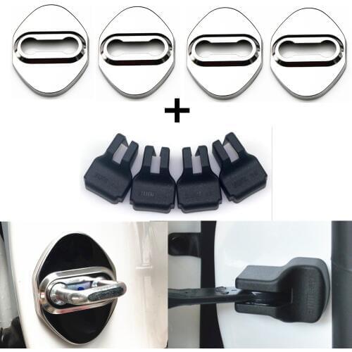 8pcs Door Lock Cover case for toyota auris prius chr c-hr corolla rav4 yaris Camry protect accessories car styling