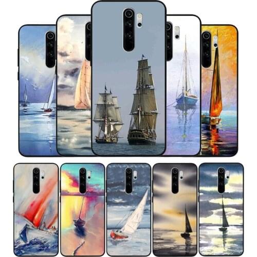 Sailing Art Phone Cover For Xiaomi Redmi note 9S 8T 7 6 5 4 Pro for redmi 4A 4X 5 Plus Soft Silicone Case Fundas