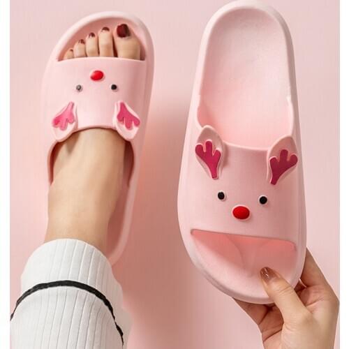 Slippers female cute cartoon outside wearing tide couple home anti-slip slippers home men mens shoes home slippers for men