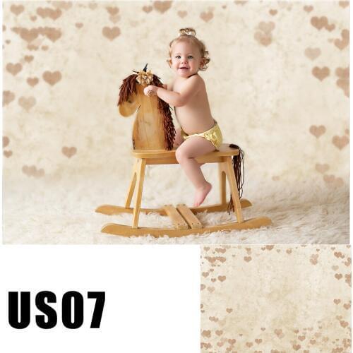 HUAYI Photography Backdrop Valentines Day Love Painted Hearts Photobooth Background Newborns Baby Child Studio Backdrops US-07