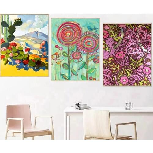 GATYZTORY 3PCS diy frame Flowers DIY Painting By Numbers Kits Coloring Acrylic Paint Handpainted Oil Painting For Home Decor