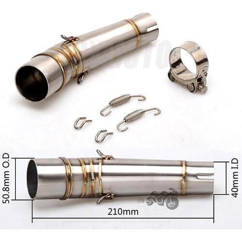 Motorcycle 51mm Exhaust Muffler Middle Link Pipe For Honda NC700 NC750S NC750X 2012 to 2016 2017 2018 NC 700 750 S / X Slip-on