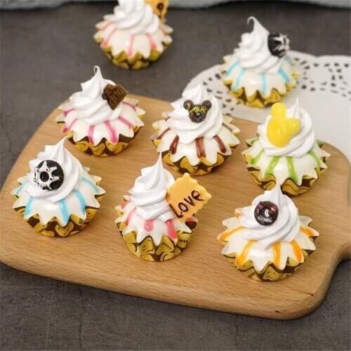 Bakery tommy-shop pastry baking dessert house cake shop store decor simulation fake dessert fruit ice cream paper cup cake model