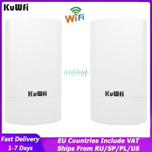 KuWFi Router CPE 5.8G Wireless Router 900Mbps Wifi Repeater Outdoor Wireless Brigde reach 1-3KM For Ip-Cam Outdoor Wifi
