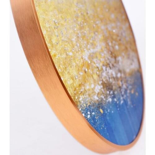 Modern Aluminium Photo Frame Gold Ornament Display Round Photo Frame Diamond Painting Marcos Para Fotos Home Decor DE50XHK