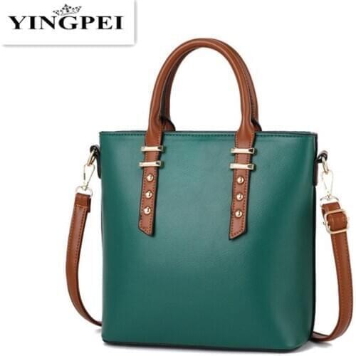 Fashion Simple Womens Bag PU Leather Handbag Ladies Solid Color Messenger Bag Shoulder Bag Wallet Bags Green Chirmas Gifts