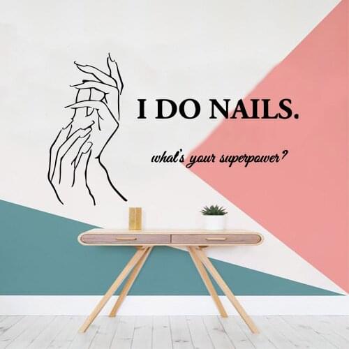 Cartoon Nail Design Wall Decal Art Vinyl Stickers For Living Room Kids Room Vinyl Mural Decal