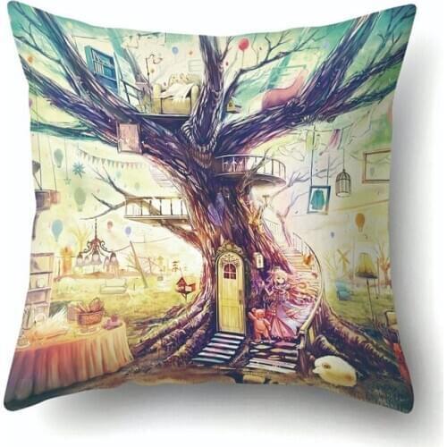Geometric Throw Pillow Case Home Cool Square Soft Waist Rest Pillowcase