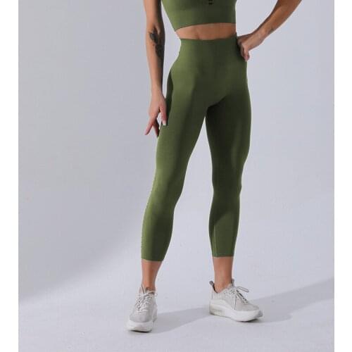 2021 New Trendy Sports Pants Womens Solid Color Sweat-absorbent Tight Mesh Running Quick-drying Fitness Belly Yoga Pants