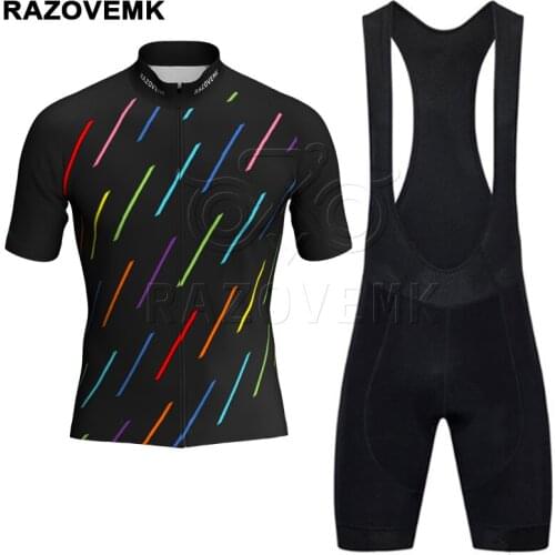 RAZOVEMK 2018 cycling jersey MTB Bike Jersey Maillot Ciclismo Cycling Clothing set Bicycles ropa ciclismo