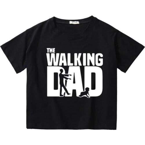 Walking Printing Crop Tops Women Summer Tees Breathable Cotton High Quality Girls T-Shirt O-Neck Kids Short Sleeve Clothing