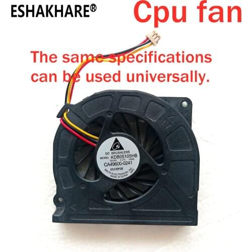 KDB05105HB 5v 0.37A for Fujitsu LifeBook S560 S761 S762 S760 E751 E752 T731 AH550 AH551 AH701 TH700 E780 T730 T900 T901 CPU Fan
