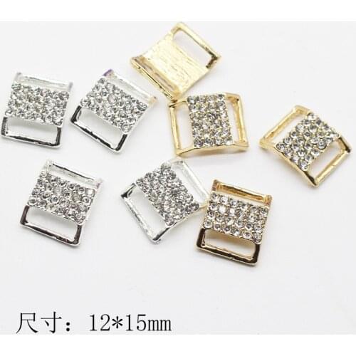 10pcs mini water drill double button 12 * 15mm metal crystal underwear connector clothing accessories DIY process supplies