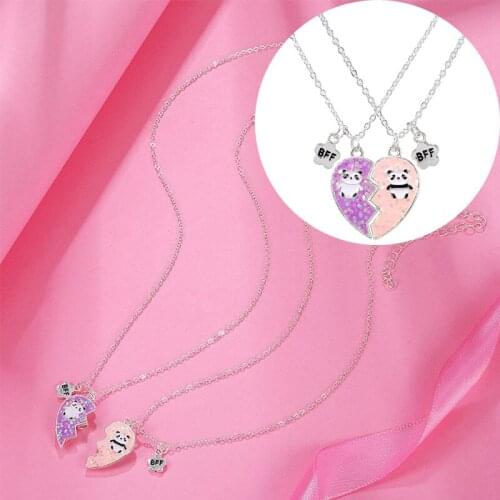 Couples Chain Best Friends Necklaces Pendant for Girl Friendship Gifts