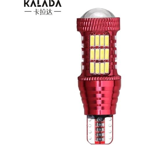 1pcs Super Bright CanBus High power T15 W16W Reverse Light Lens Car LED Tail Bulb 4014SMD Stop Lamps Brake Light 12V 6000K White