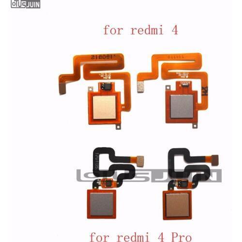 10pcs Original New Back Home Button Fingerprint Sensor Accessories Flex For Xiaomi Redmi 4/Redmi 4 Pro