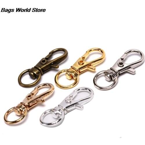 10pcs Swivel Lobster Keychain Leather Bag Handbag Purse Shoulder Strap Belt Clasp Clip Buckle KeyRing Bag Accessories