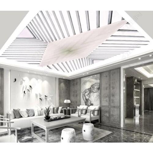 1819 3D Grids Ceiling Printing stretch ceiling film for workshop ceiling decoration