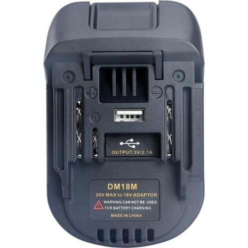 20V To 18V Battery Conversion Dm18M Li-Ion Charger Tool Adapter For Milwaukee Makita Bl1830 Bl1850 Batteries