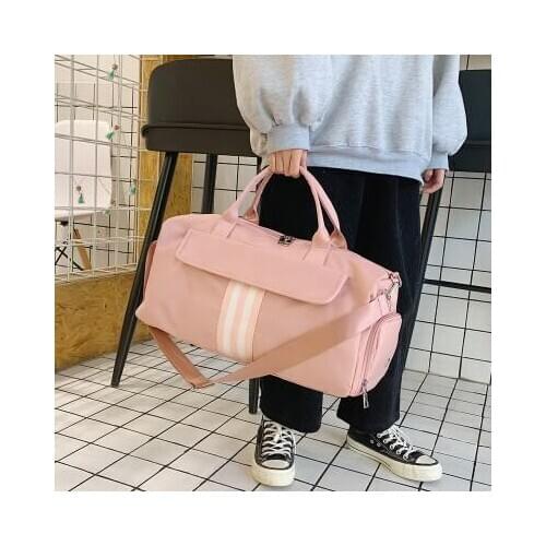 2020 women Pink black portable travel fashion sports bag male wet and dry separation fitness bag large capacity business luggage