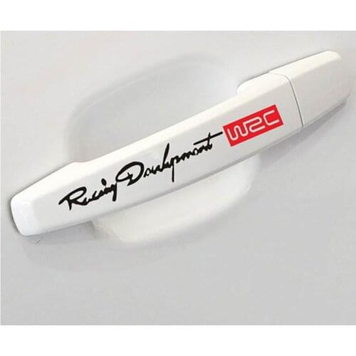 2019 New Stylish 4Pcs Fashion Racing Development WRC Car Door Handle Decorative Decals Sticker